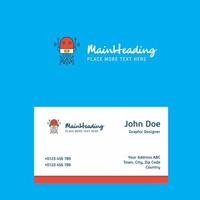 Robotics logo Design with business card template Elegant corporate identity Vector