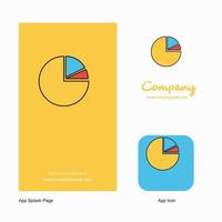 Pie chart Company Logo App Icon and Splash Page Design Creative Business App Design Elements vector