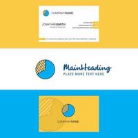 Beautiful Graph Logo and business card vertical Design Vector