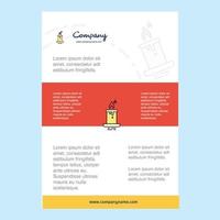 Template layout for Candle comany profile annual report presentations leaflet Brochure Vector Background