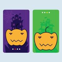 Happy Halloween invitation design with pumpkin vector