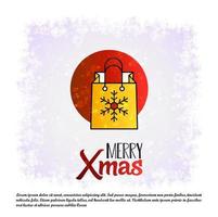 tarjeta de feliz navidad con diseño creativo y fondo claro vector