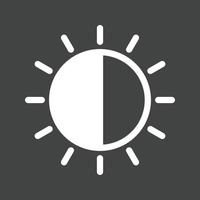 Settings Brightness Glyph Inverted Icon vector