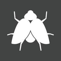 Fly Glyph Inverted Icon vector