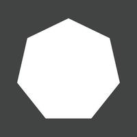 Octagon Glyph Inverted Icon vector