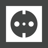 Socket Glyph Inverted Icon vector