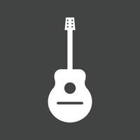 Guitar Glyph Inverted Icon vector