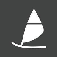 Surfing Glyph Inverted Icon vector