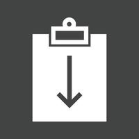 Assignment Return II Glyph Inverted Icon vector