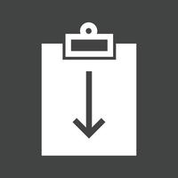 Assignment Return II Glyph Inverted Icon vector