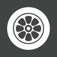 Rubber Tires Glyph Inverted Icon vector