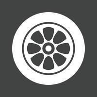 Rubber Tires Glyph Inverted Icon vector