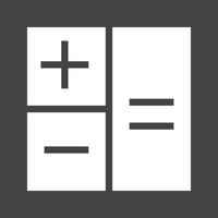 Calculation Glyph Inverted Icon vector