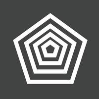 Pentagon Glyph Inverted Icon vector