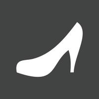 Heels Glyph Inverted Icon vector