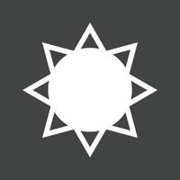 Sun II Glyph Inverted Icon vector