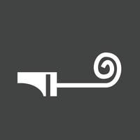 Party Blower Glyph Inverted Icon vector