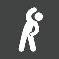 Exercise I Glyph Inverted Icon vector