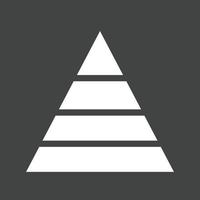 Pyramid Graph Glyph Inverted Icon vector