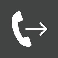 Call forwarding Glyph Inverted Icon vector