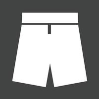 icono de glifo invertido de pantalones cortos vector