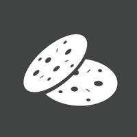 Cookies Glyph Inverted Icon vector