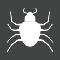 Bug Glyph Inverted Icon vector
