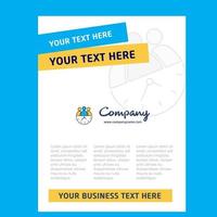 Team on time Title Page Design for Company profile annual report presentations leaflet Brochure Vector Background