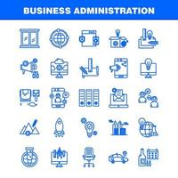 Business Administration Line Icons Set For Infographics Mobile UXUI Kit And Print Design Include Protected Website Website Internet Dollar Mountains Dollar Pencil Eps 10 Vector