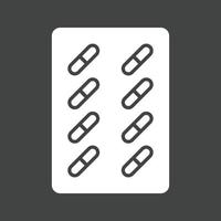 Capsules Glyph Inverted Icon vector