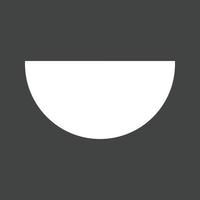 Semi Circle Glyph Inverted Icon vector