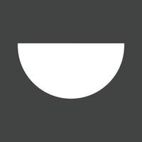 Semi Circle Glyph Inverted Icon vector