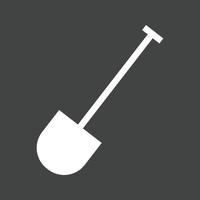 Hand Shovel Glyph Inverted Icon vector