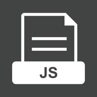 JS Glyph Inverted Icon vector