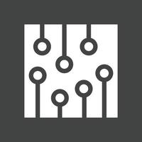 Circuit Glyph Inverted Icon vector