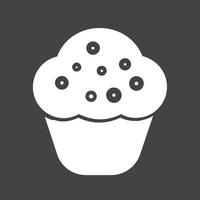 Cupcake Glyph Inverted Icon vector