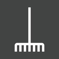 Fork picking leaves Glyph Inverted Icon vector