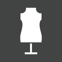 Dress Holder Glyph Inverted Icon vector