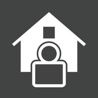 Real Estate Agent Glyph Inverted Icon vector