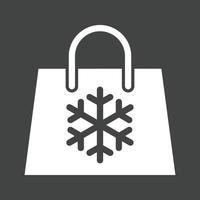 Shopping bag Glyph Inverted Icon vector