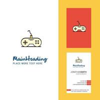 Game controller Creative Logo and business card vertical Design Vector