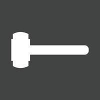 Sledge hammer Glyph Inverted Icon vector