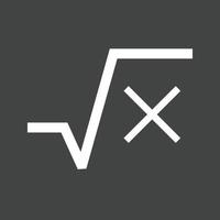 Square Root Glyph Inverted Icon vector
