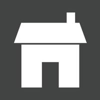 House I Glyph Inverted Icon vector