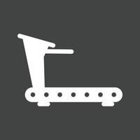 Treadmill Glyph Inverted Icon vector