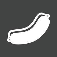 Hot Dog Glyph Inverted Icon vector