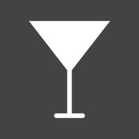 Cocktail Glass Glyph Inverted Icon vector