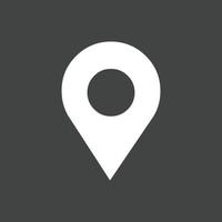 Location service Glyph Inverted Icon vector