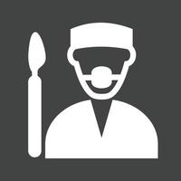 Surgeon Glyph Inverted Icon vector