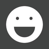 Laughing Glyph Inverted Icon vector